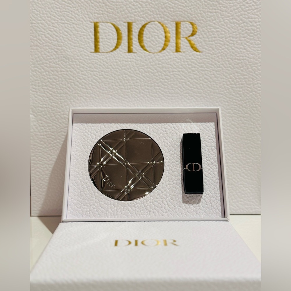 Limited DIOR compact Mirror & Rouge lipstick gift set 💋💕